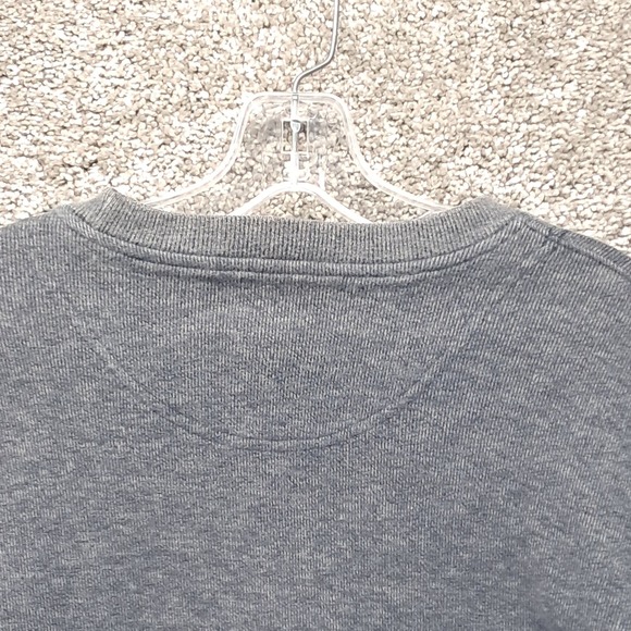 Eddie Bauer Mens Large Tall Grey Black Colorblock Striped Crewneck Sweater - Picture 5 of 8